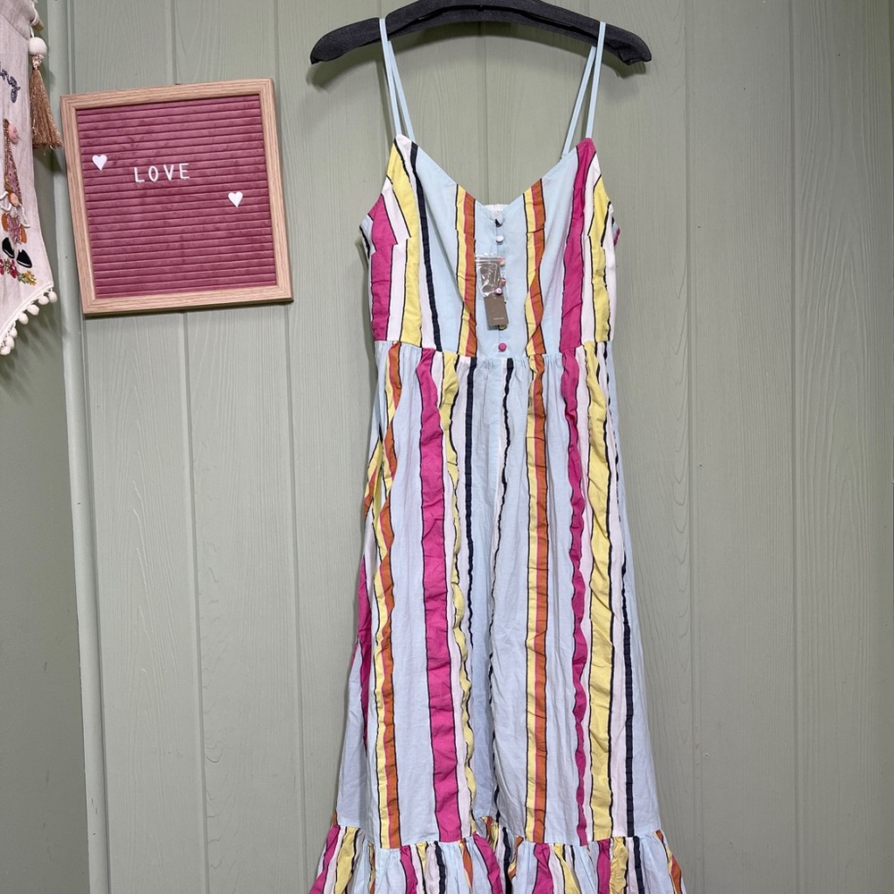 J. Crew Tiered midi dress in seersucker ribbons - Picture 4 of 10
